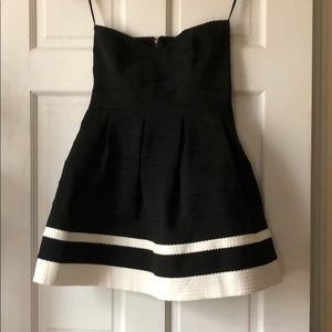 Black strapless dress